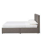 Arlert Grey Linen 4-drawer Storage Platform Bed by iNSPIRE Q Modern