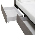 Arlert Grey Linen 4-drawer Storage Platform Bed by iNSPIRE Q Modern