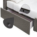Arlert Grey Linen 4-drawer Storage Platform Bed by iNSPIRE Q Modern