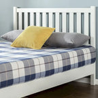 Priage by ZINUS Off-White Wood Deluxe Platform Bed Frame with Headboard