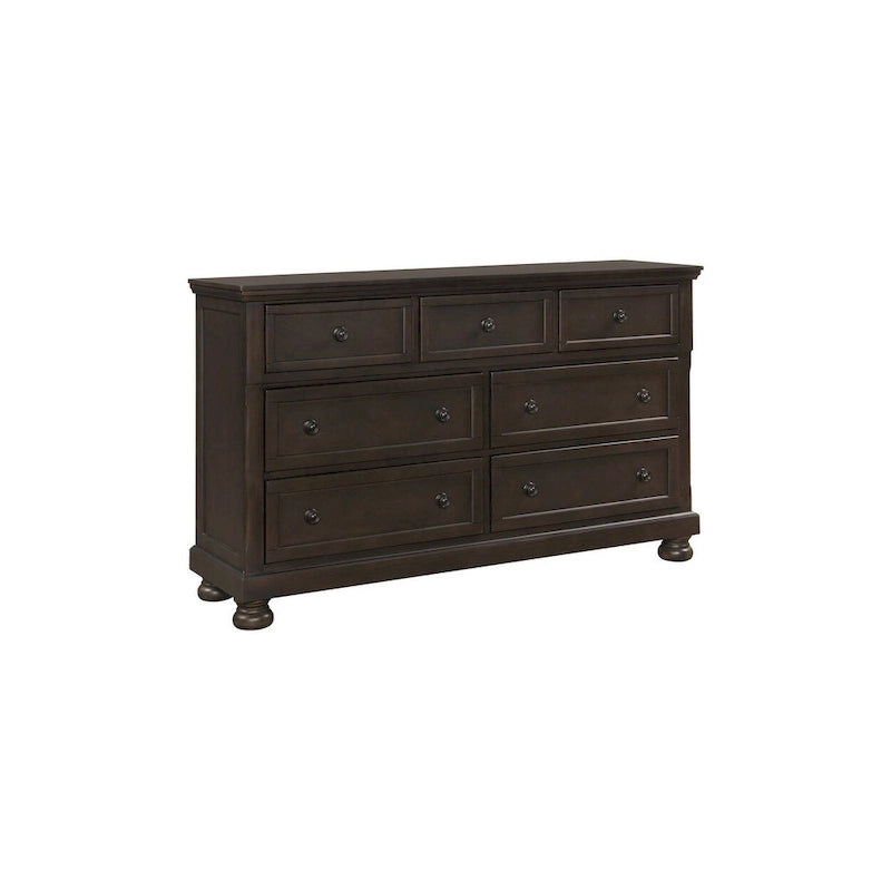 Brandie 6 Piece Grayish Brown Modern Storage Sleigh Platform Bedroom Set