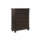Brandie 6 Piece Grayish Brown Modern Storage Sleigh Platform Bedroom Set