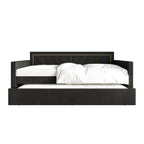 Glam Velvet Upholstered Twin Size Daybed with Trundle