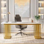 70.9 Modern Office Desk, Wood Computer Desk Large Executive Desk