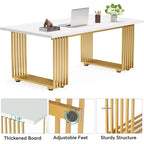 70.9 Modern Office Desk, Wood Computer Desk Large Executive Desk