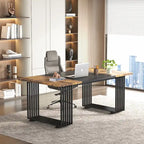 70.9 Modern Office Desk, Wood Computer Desk Large Executive Desk