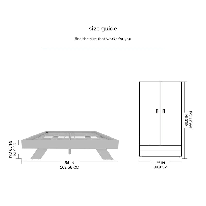 Etna Platform Queen Size Bed