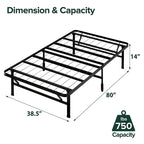 Priage by ZINUS 14 Inch SmartBase Tool-Free Assembly Mattress Foundation