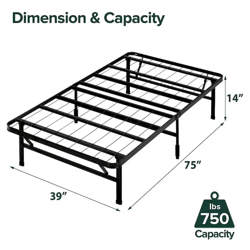 Priage by ZINUS 14 Inch SmartBase Tool-Free Assembly Mattress Foundation