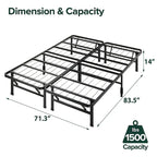 Priage by ZINUS 14 Inch SmartBase Tool-Free Assembly Mattress Foundation