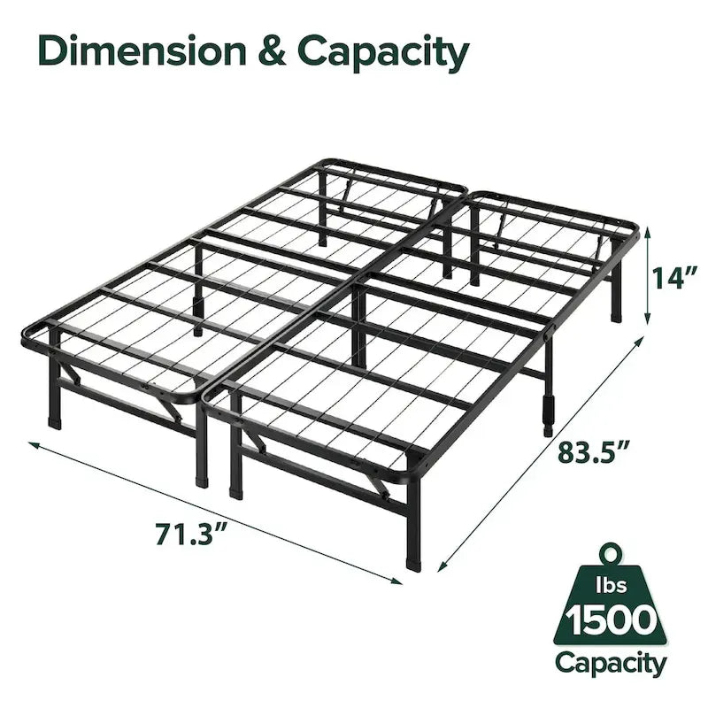 Priage by ZINUS 14 Inch SmartBase Tool-Free Assembly Mattress Foundation