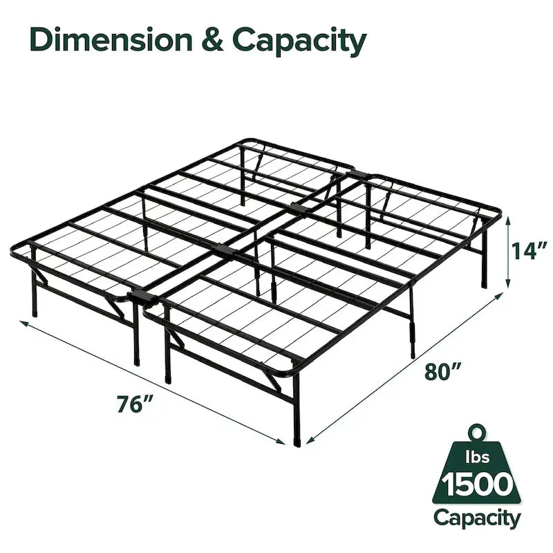 Priage by ZINUS 14 Inch SmartBase Tool-Free Assembly Mattress Foundation