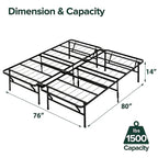 Priage by ZINUS 14 Inch SmartBase Tool-Free Assembly Mattress Foundation