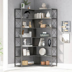L-Shaped Corner 7-Tier Bookcase