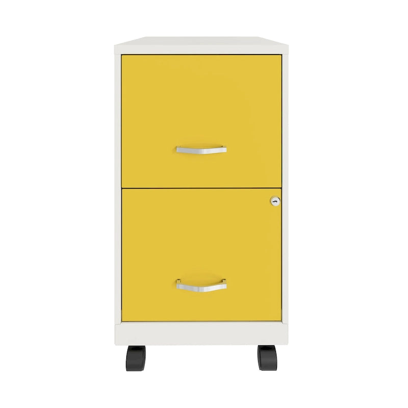 Space Solutions Pearl White 2-drawer Mobile File Cabinet