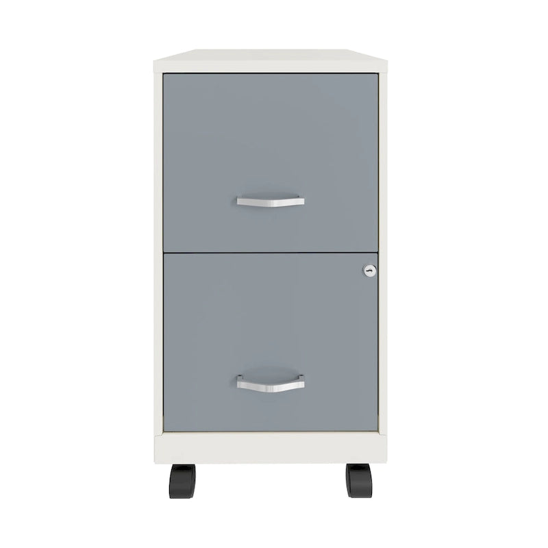 Space Solutions Pearl White 2-drawer Mobile File Cabinet