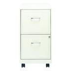 Space Solutions Pearl White 2-drawer Mobile File Cabinet