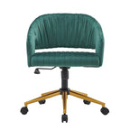 Modern Gold Office Chair Velvet Task Chair Swivel Height Adjustable Computer Chair