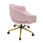 Modern Gold Office Chair Velvet Task Chair Swivel Height Adjustable Computer Chair