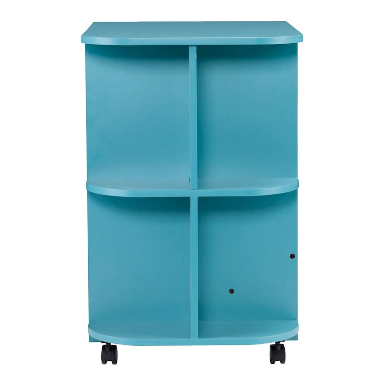 SEI Furniture Eastwick Expandable Rolling Sewing Table/Craft Station - Turquoise