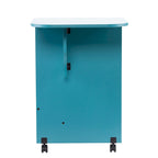 SEI Furniture Eastwick Expandable Rolling Sewing Table/Craft Station - Turquoise