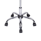 Adjustable Rolling Work Stool with Faux Leather Seat and Foldable Footrest, Versatile Stool for Home Office, Vanity,