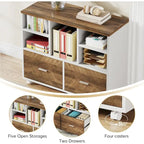 L-Shaped Executive Desk with File Cabinet