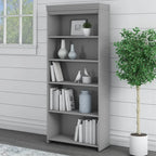 Fairview Antique White 5-shelf Bookcase - Antique - 29.57L x 12.09W x 68.94H