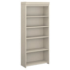 Fairview Antique White 5-shelf Bookcase - Antique - 29.57L x 12.09W x 68.94H