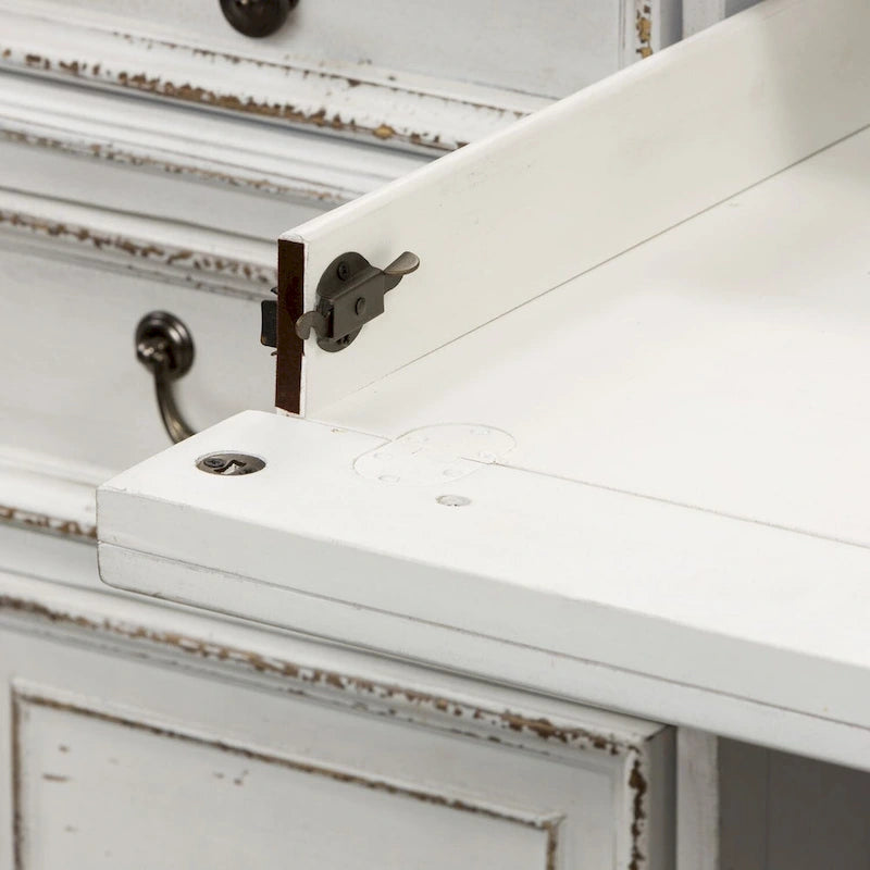 Magnolia Manor Antique White Weathered Bark Desk