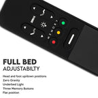 Onetan, Adjustable Bed Base with headboard, Wireless remote,Zero Gravity, Underbed Lighting, Grey