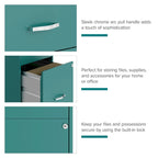Space Solutions 18 Deep 3 Drawer Mobile Organizer Metal Cabinet, Teal
