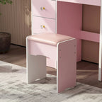 Timechee 31.5 Wide Makeup Vanity Set with Stool, Mirror,3 Color Light - 31.5W
