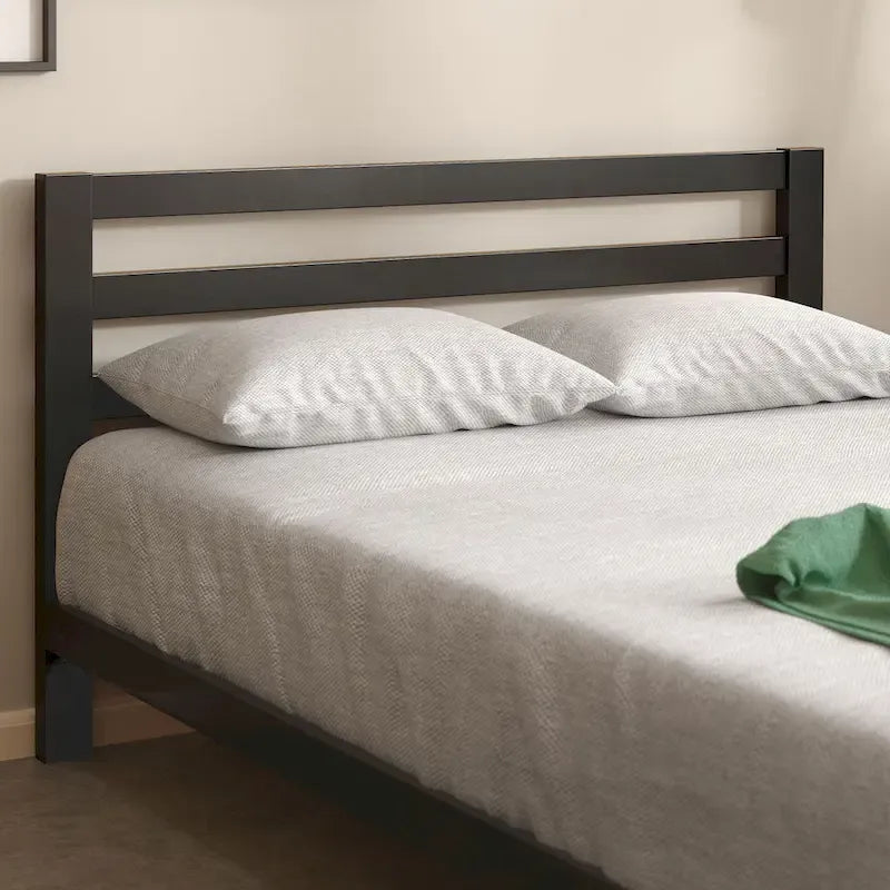 Priage by ZINUS Black Metal Platform Bed Frame with Headboard