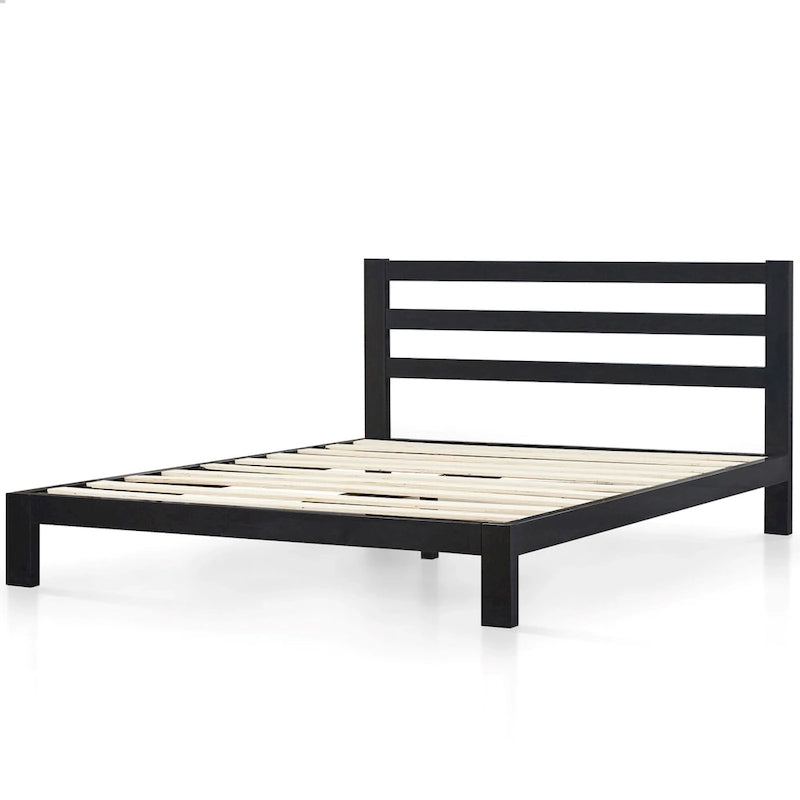 Priage by ZINUS Black Metal Platform Bed Frame with Headboard