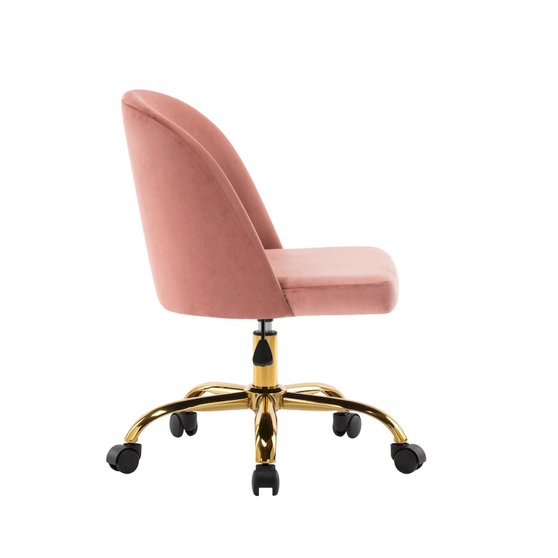 Porthos Home Louie Armless Velvet Desk Chairs