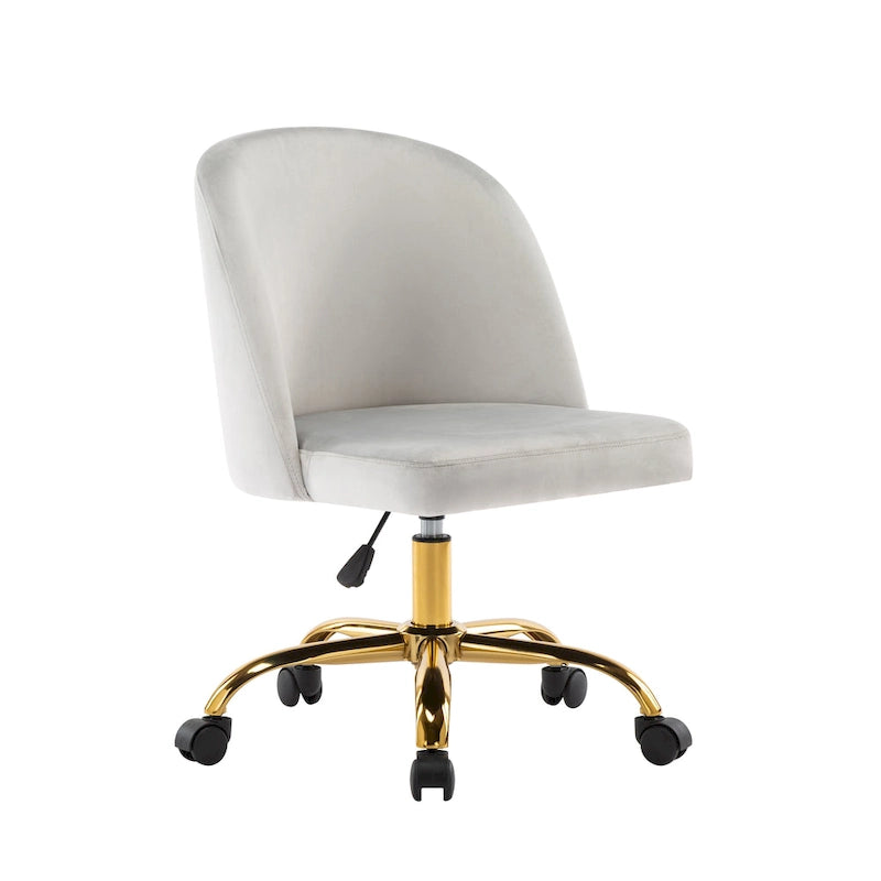 Porthos Home Louie Armless Velvet Desk Chairs