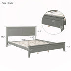 Solid Wood Queen Platform Bed