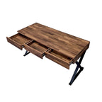 Wooden Desk with 3 Darwers in Black