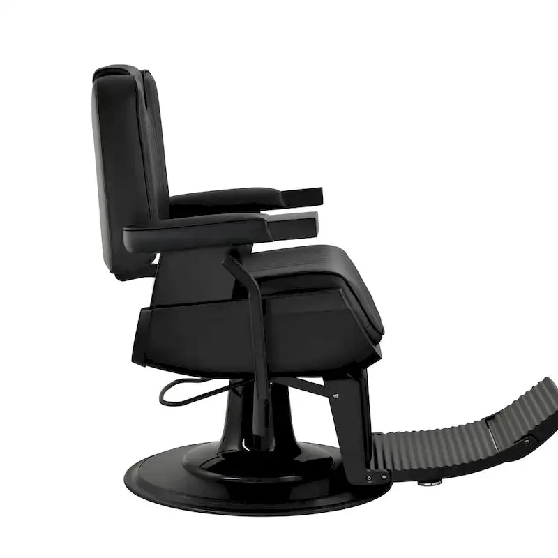 SHERMAN Heavy Duty Barber Chair Reclining Barbershop Styling Chair, Black