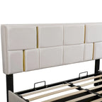 2-Pieces Bedroom Sets Queen Size Bed with Storage Ottoman