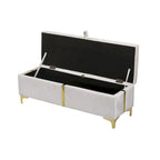 2-Pieces Bedroom Sets Queen Size Bed with Storage Ottoman