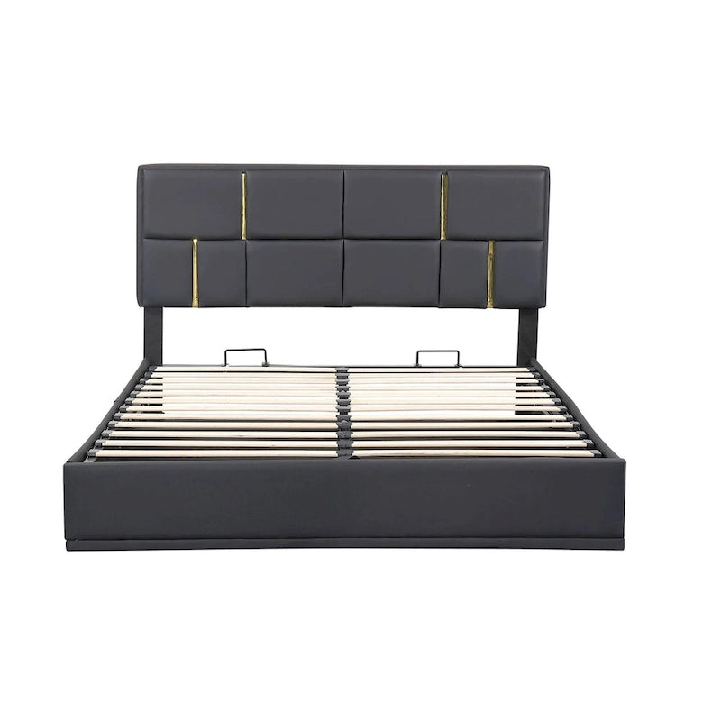 2-Pieces Bedroom Sets Queen Size Bed with Storage Ottoman