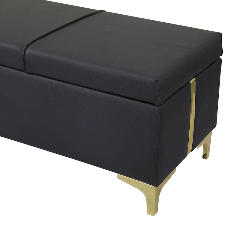 2-Pieces Bedroom Sets Queen Size Bed with Storage Ottoman