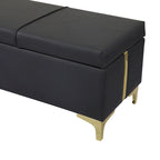 2-Pieces Bedroom Sets Queen Size Bed with Storage Ottoman