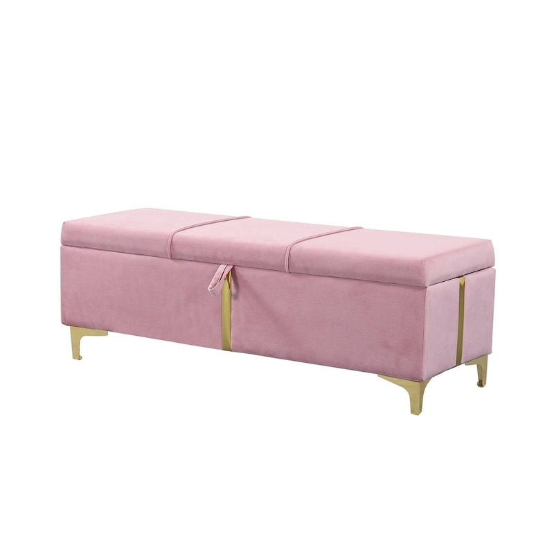 2-Pieces Bedroom Sets Queen Size Bed with Storage Ottoman