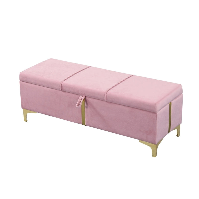 2-Pieces Bedroom Sets Queen Size Bed with Storage Ottoman