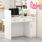47.2 Reception Desk Counter Lockable Storage Reception Table Working