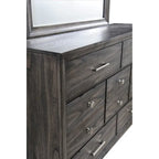 Ayla 5 Piece Gray Storage Fabric Platform Bedroom Set