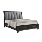 Ayla 5 Piece Gray Storage Fabric Platform Bedroom Set
